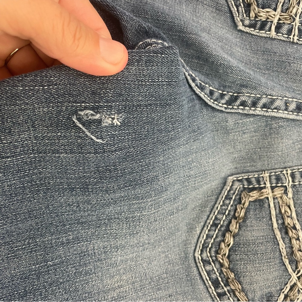 Ariat Girls Straight Leg Blue Jeans - Picture 5 of 7